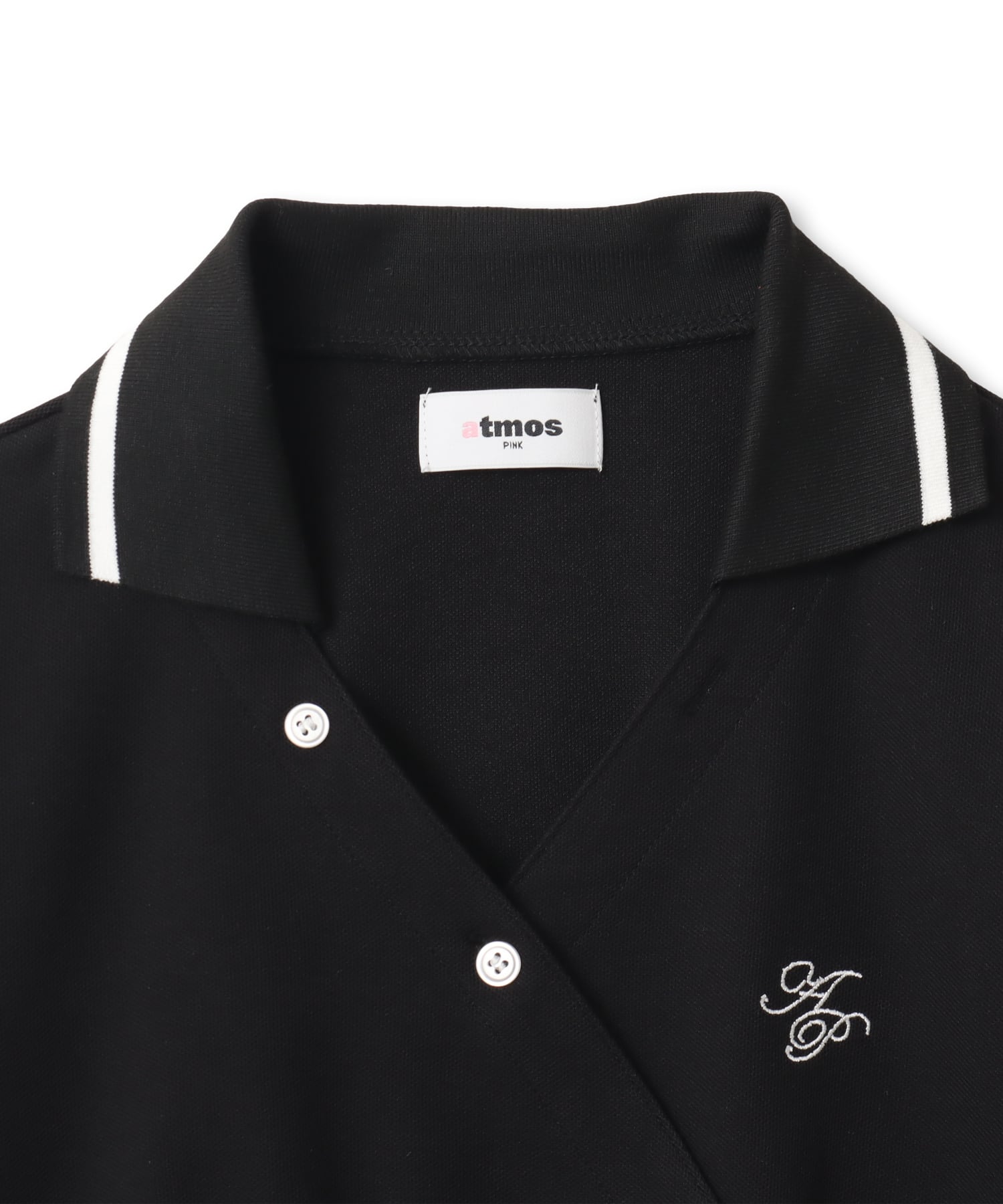 atmos pink Cashe-Coeur Polo Shirt BLACKの画像