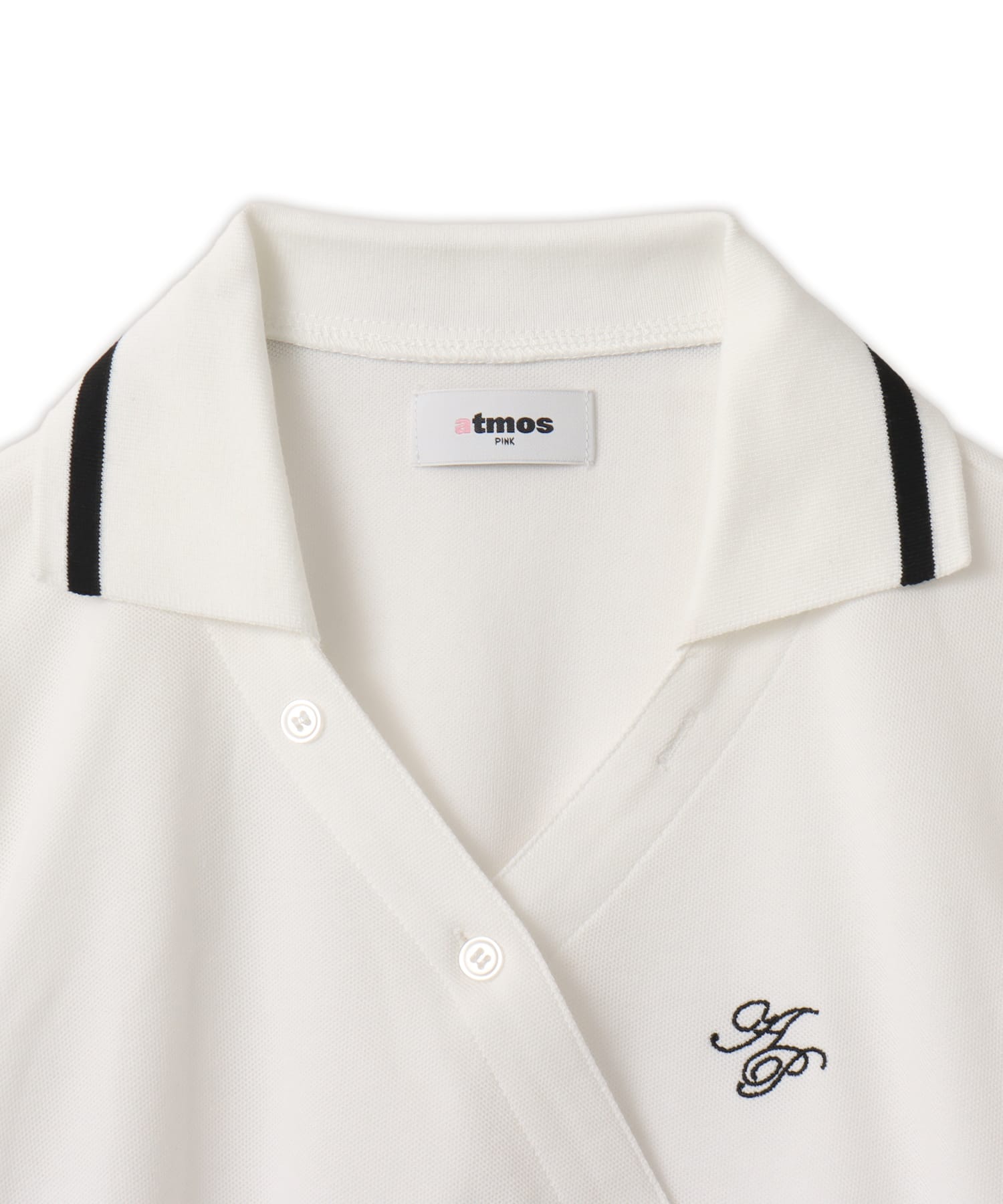 atmos pink Cashe-Coeur Polo Shirt WHITEの画像