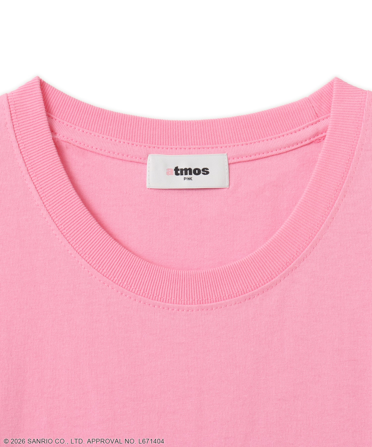 atmos pink x HELLO KITTY I Love atmos T-shirt PINKの画像