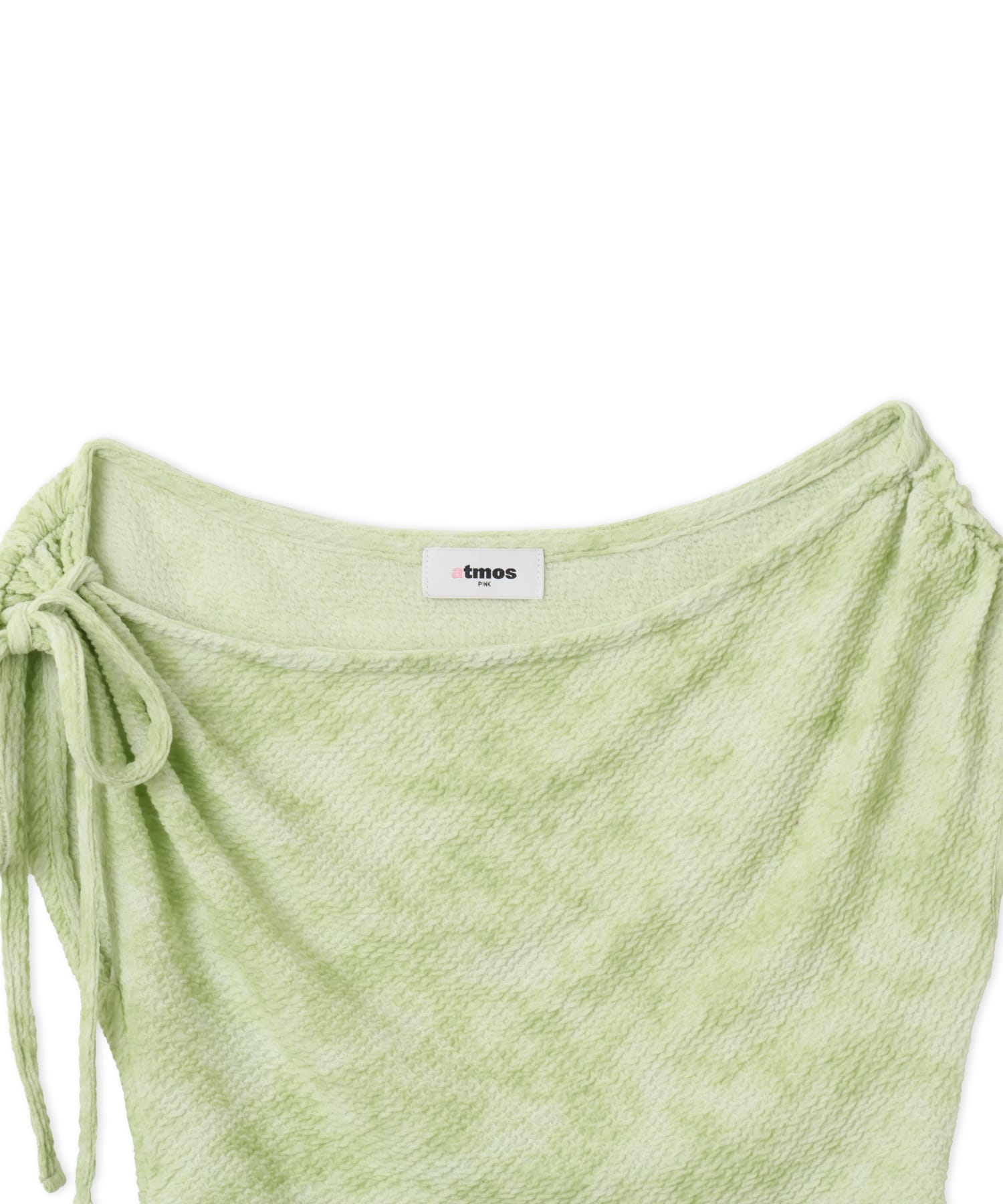atmos pink Tie Point One Shoulder Tops GREENの画像