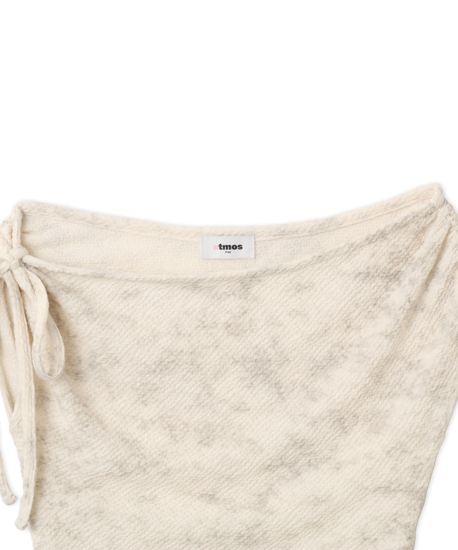 atmos pink Tie Point One Shoulder Tops WHITEの画像