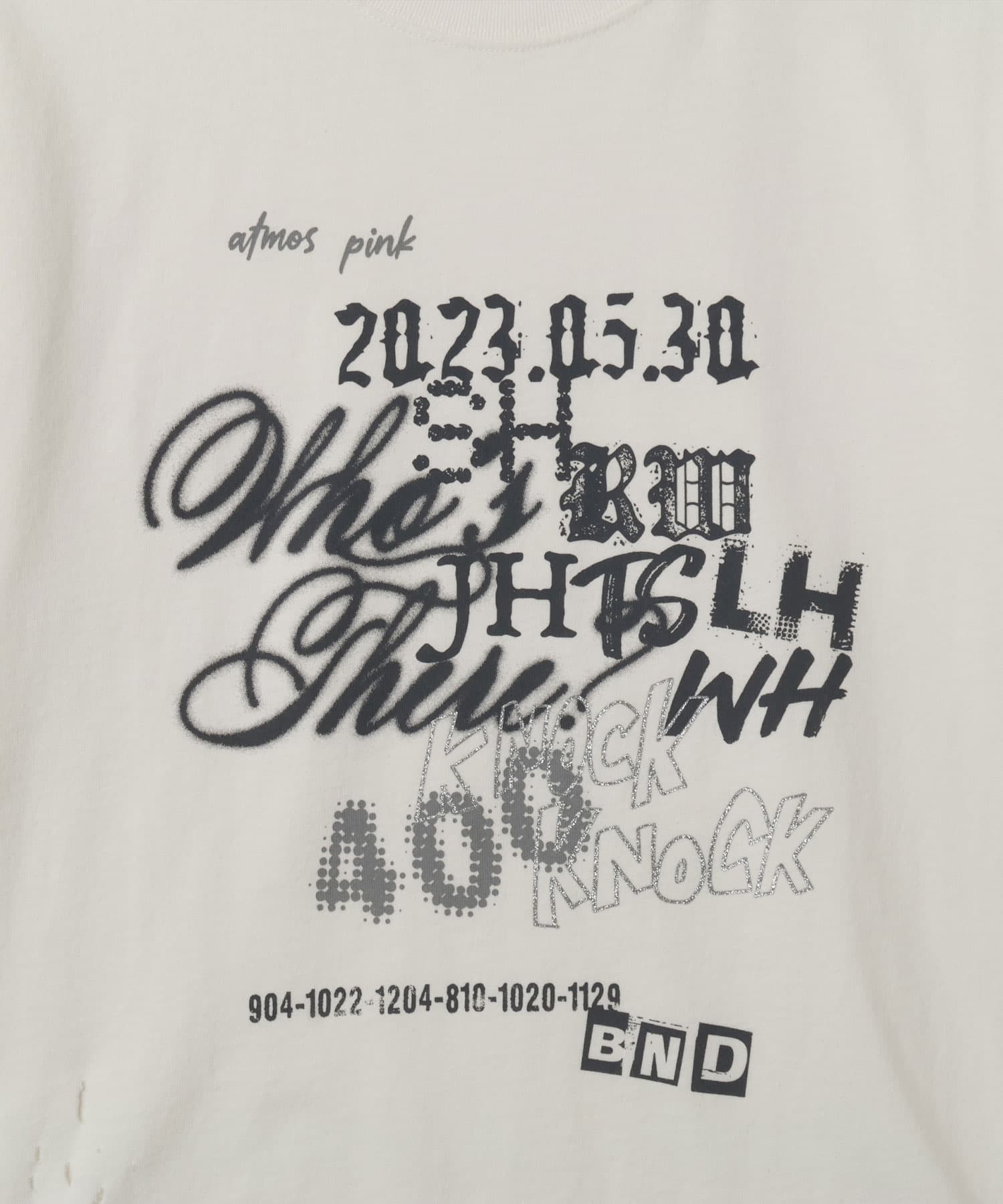BOYNEXTDOOR x atmos pink T-shirt OFF WHITEの画像
