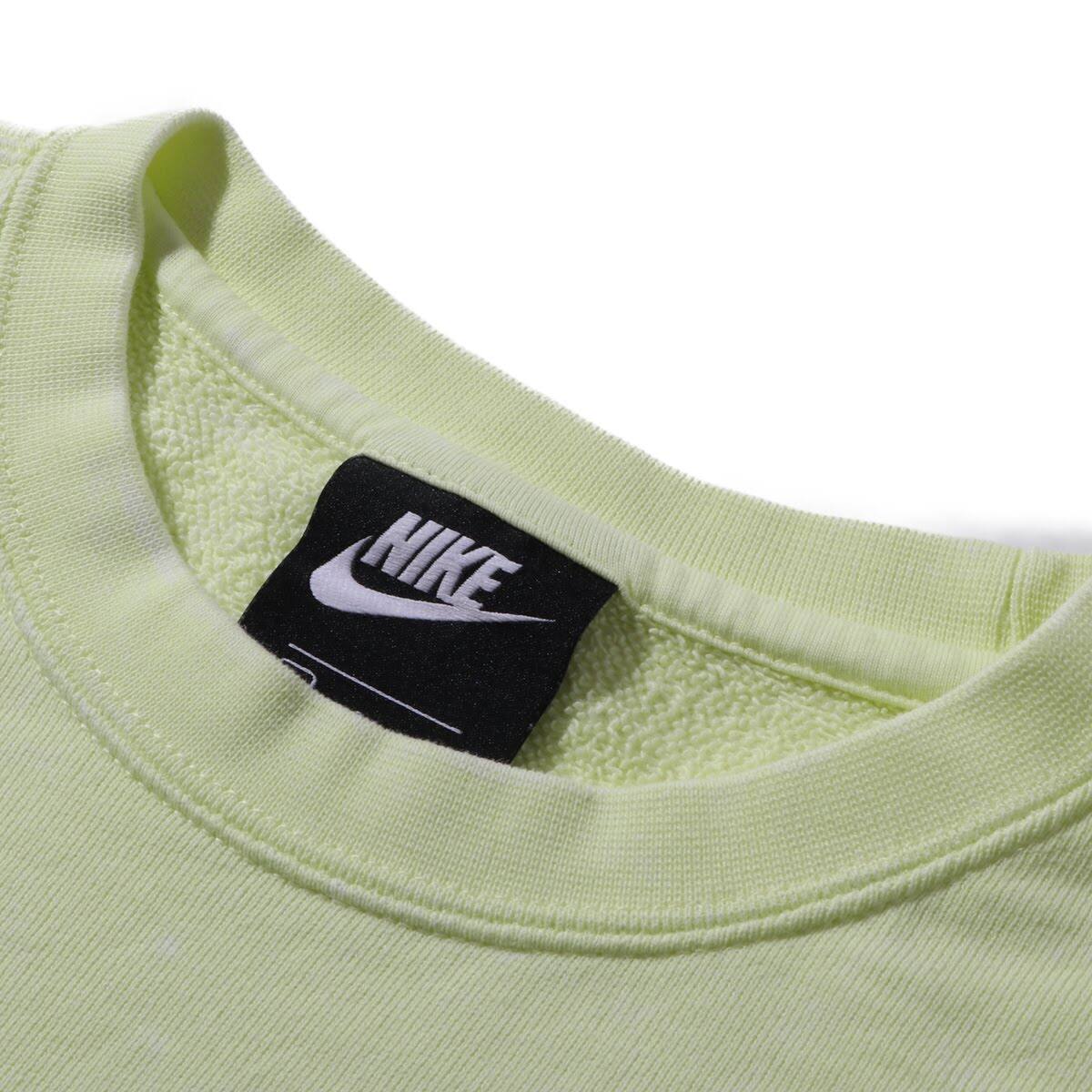 NIKE AS M NSW CE CRW FT WASH LUMINOUS GREEN/SUMMIT WHITE 19SU-Iの画像