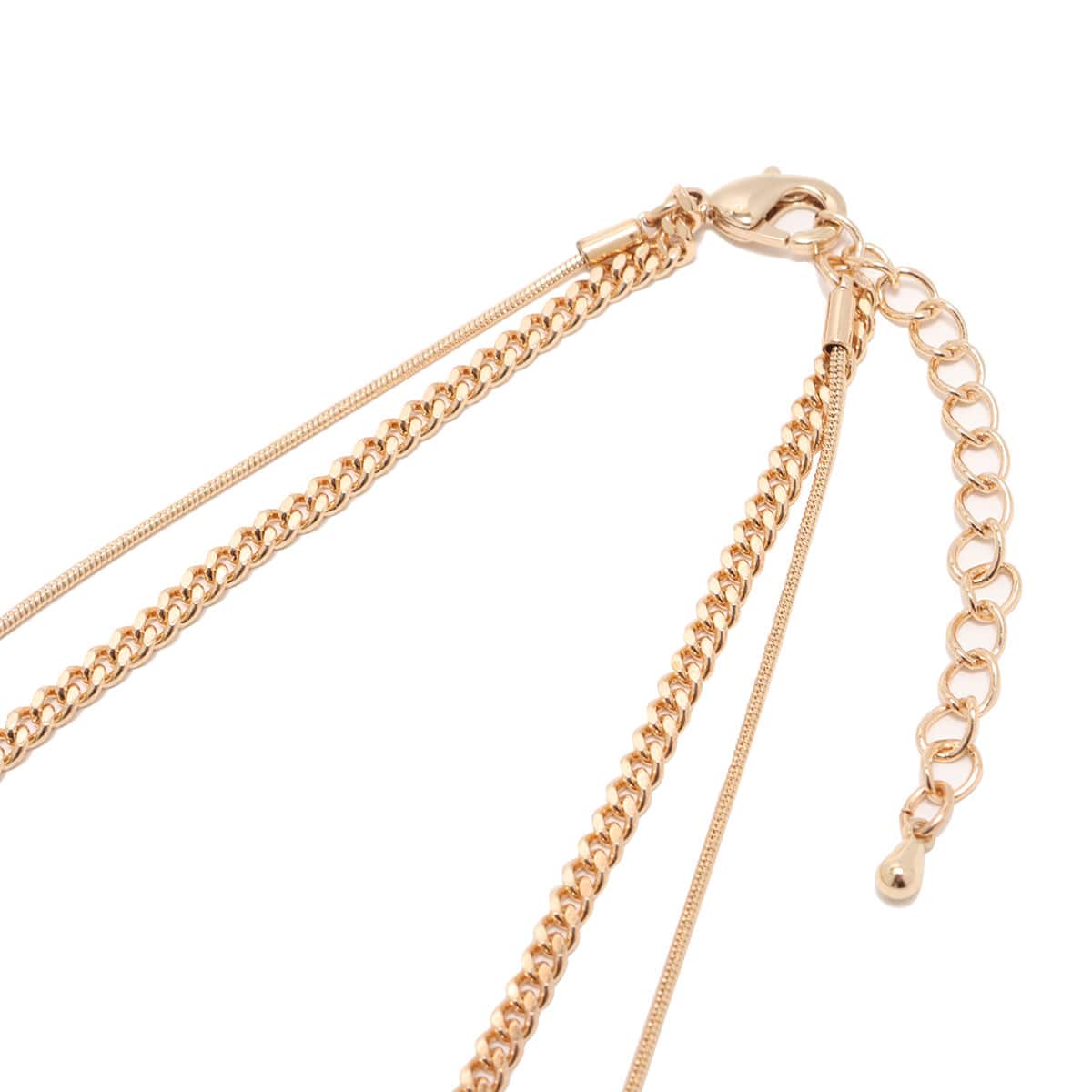 atmos pink ダブルチェーンネックレス GOLDの画像
