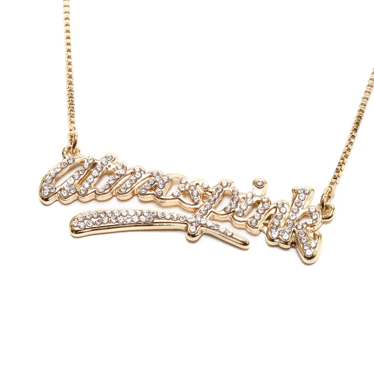 atmos pink グラフィックネックレス GOLDの画像