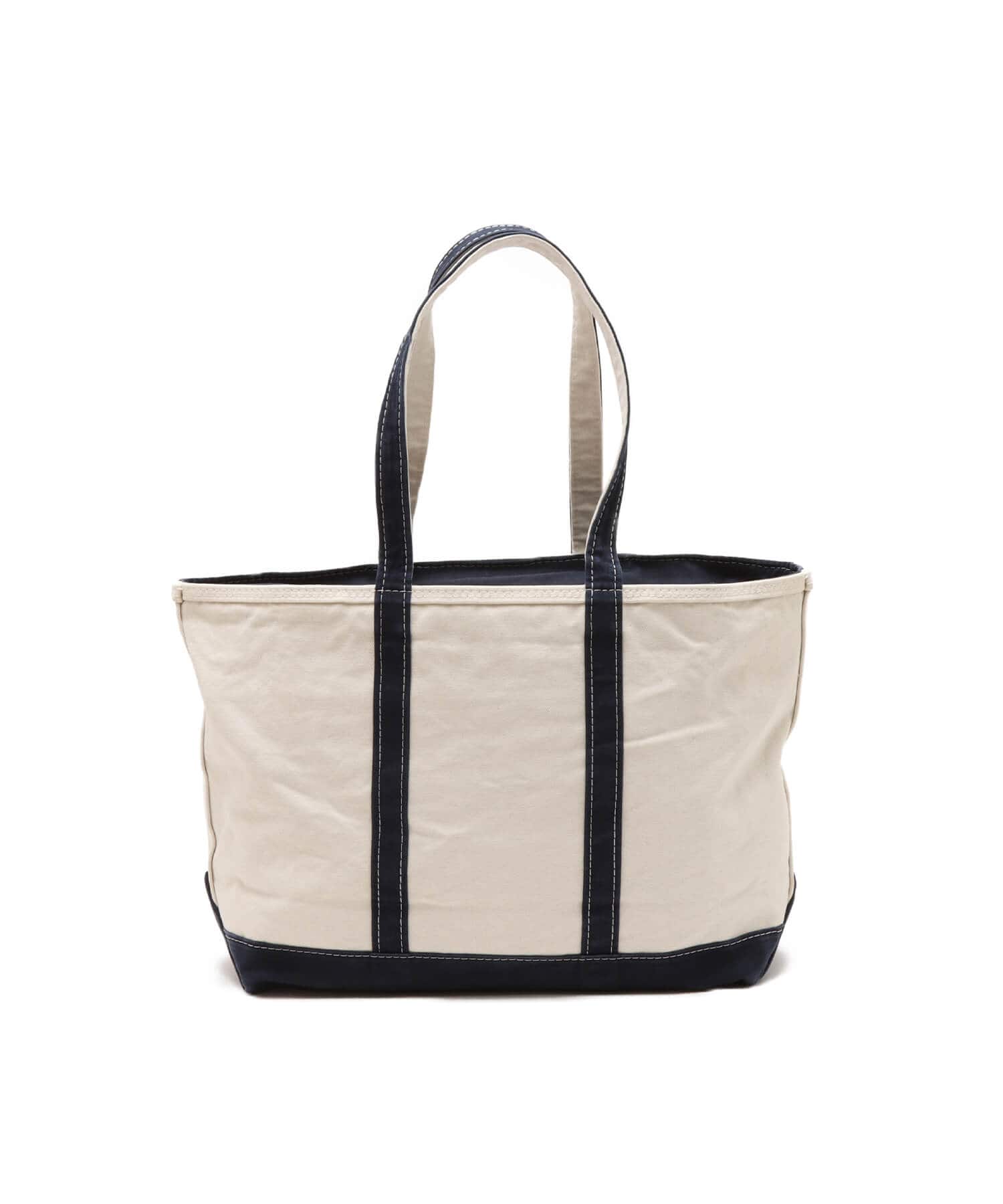 POLO RALPH LAUREN ICON MIDIUM TOTE CREAM/NAVYの画像