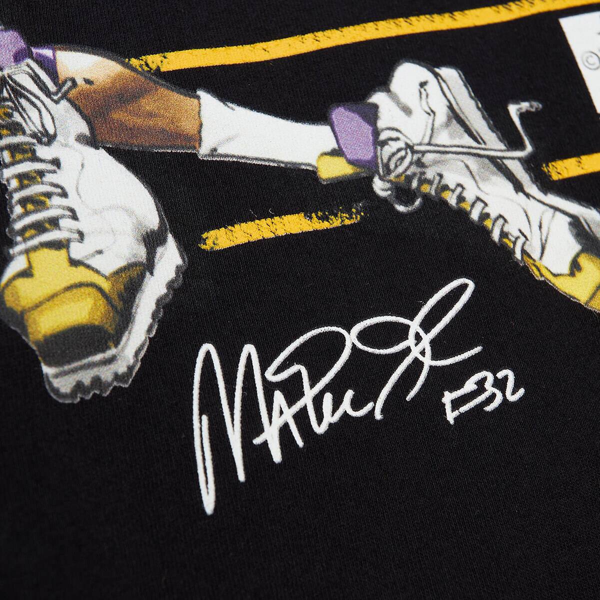 Mitchell & Ness HWC CARICATURES LAKERS M.JOHNSON BLACK 23SU-Iの画像