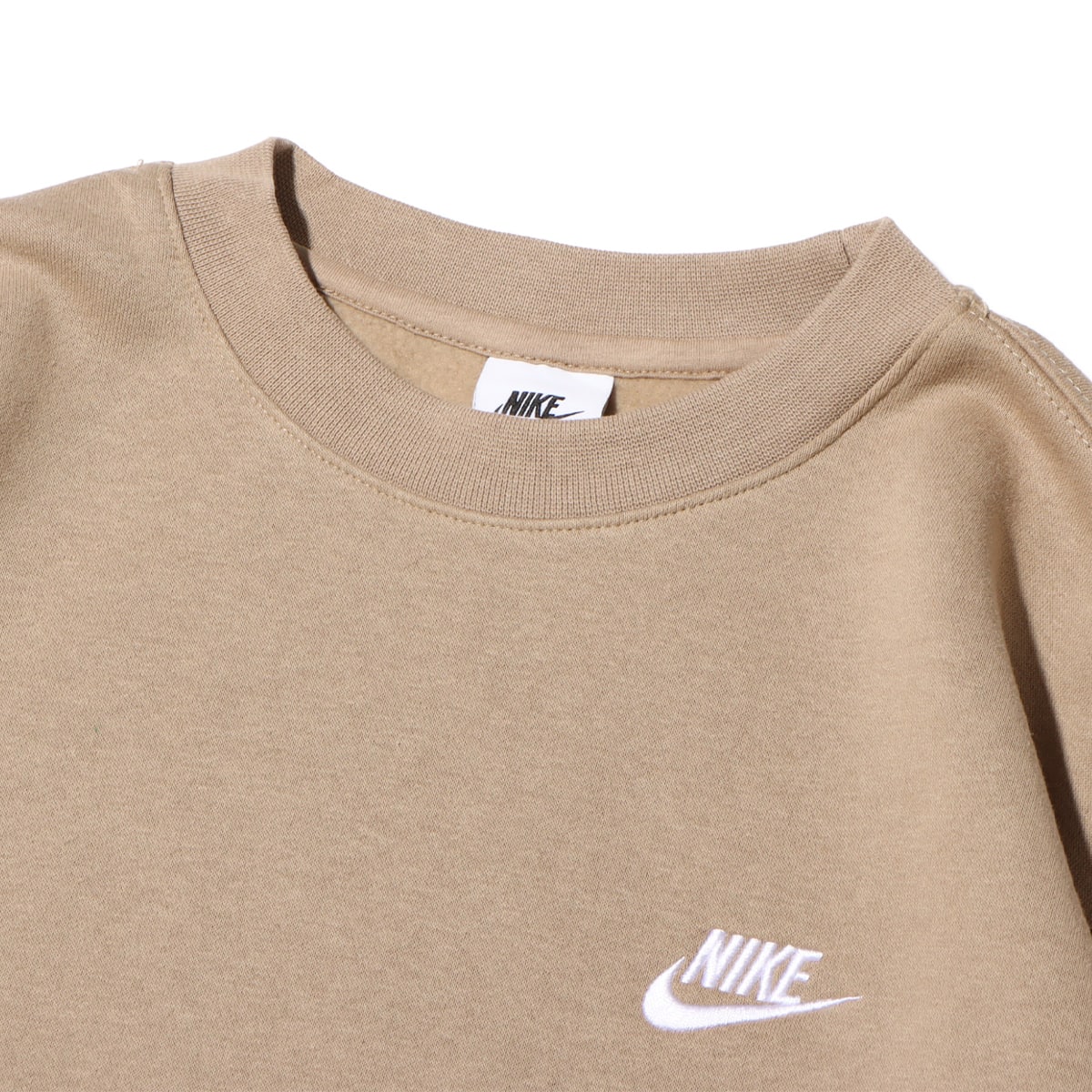 NIKE AS M NSW CLUB CRW BB KHAKI/WHITE 24SP-Iの画像