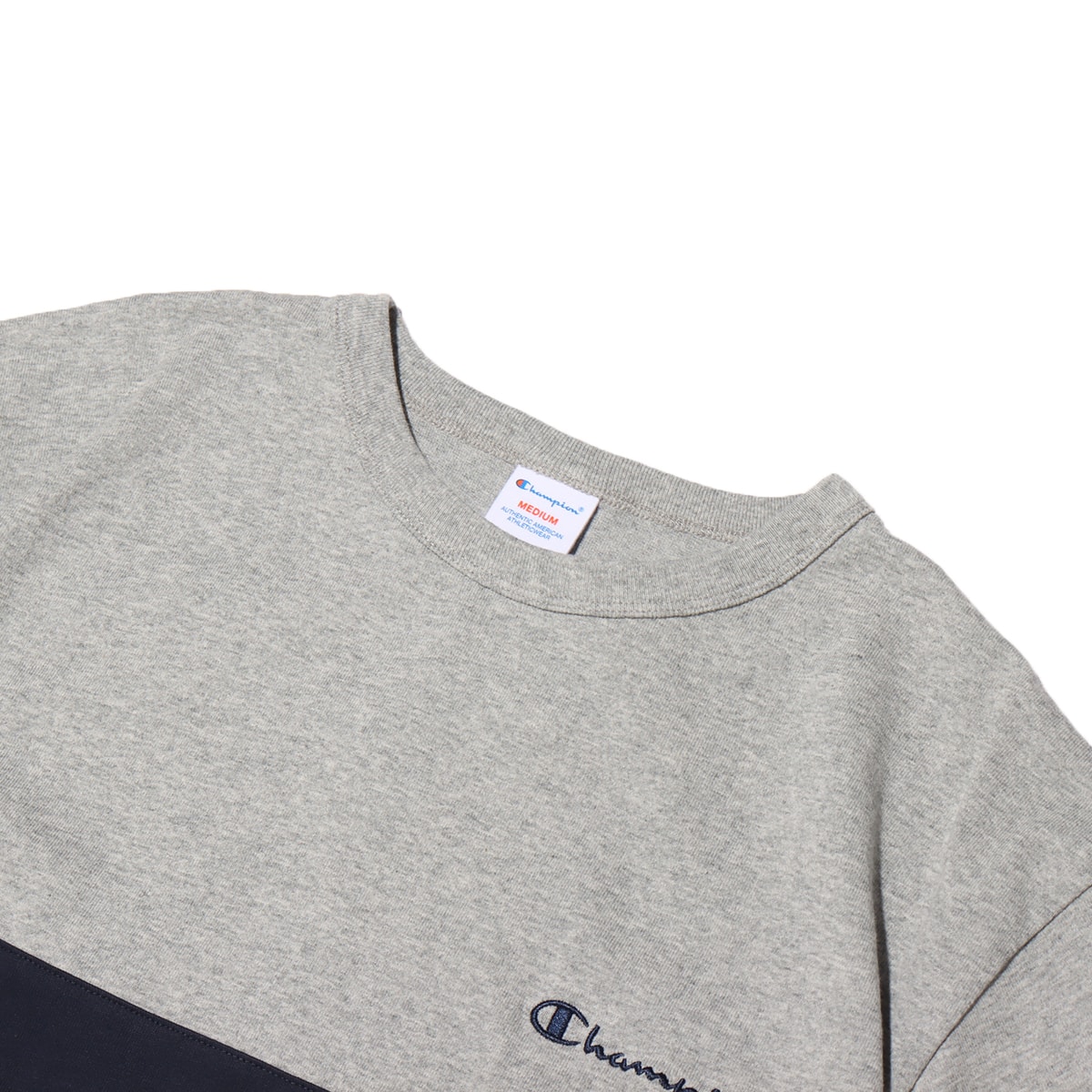 Champion T-SHIRT O.GRAY×NAVY 20SS-Iの画像