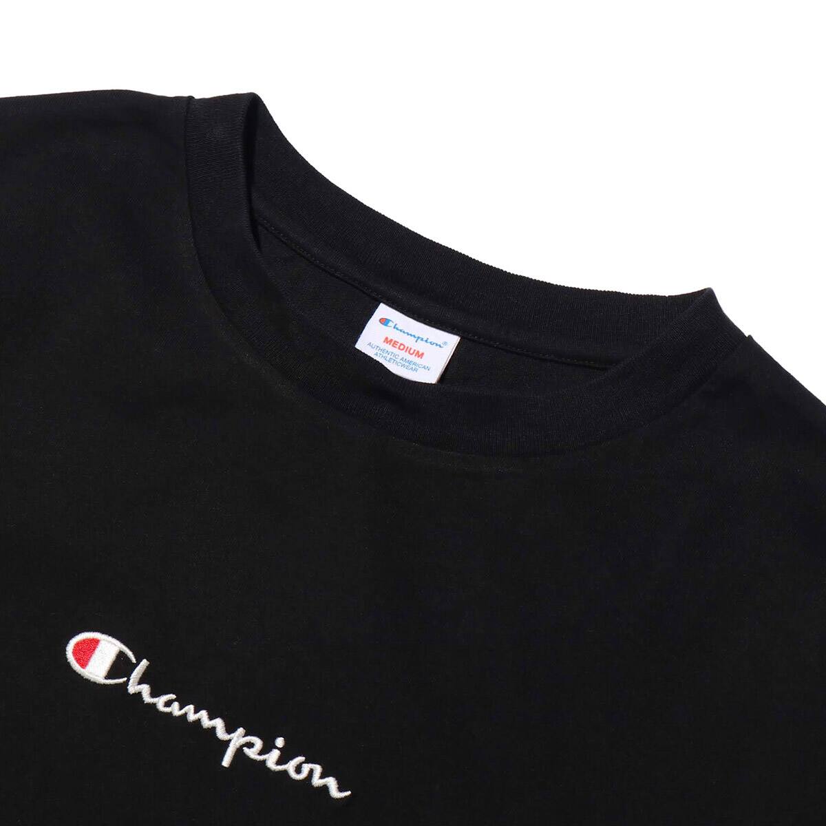 Champion S/S LAYERED T-SHIRT BLACKの画像