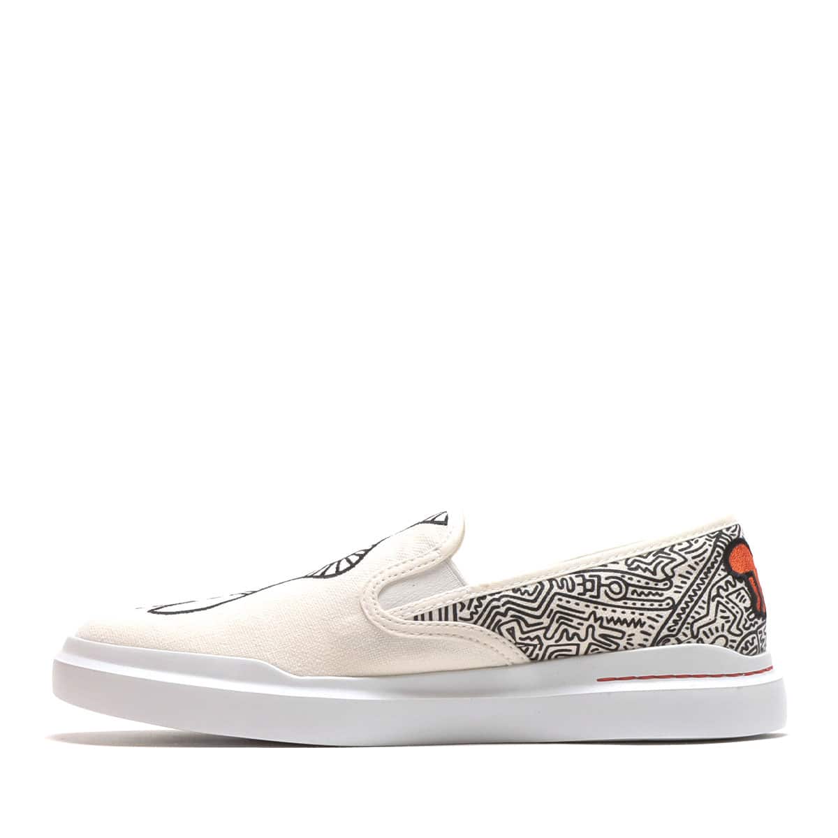 COLE HAAN x KEITH HARING GRANDPRO RALLY SLIPON WHITE/BLACK/FLAME