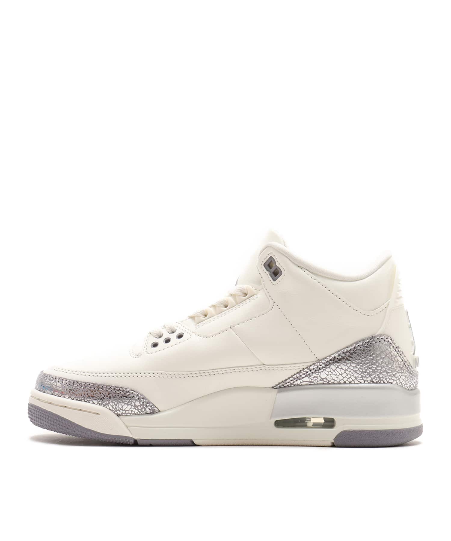 JORDAN BRAND WMNS AIR JORDAN 3 RETRO SAIL/CEMENT GREY-METALLIC SILVERの画像