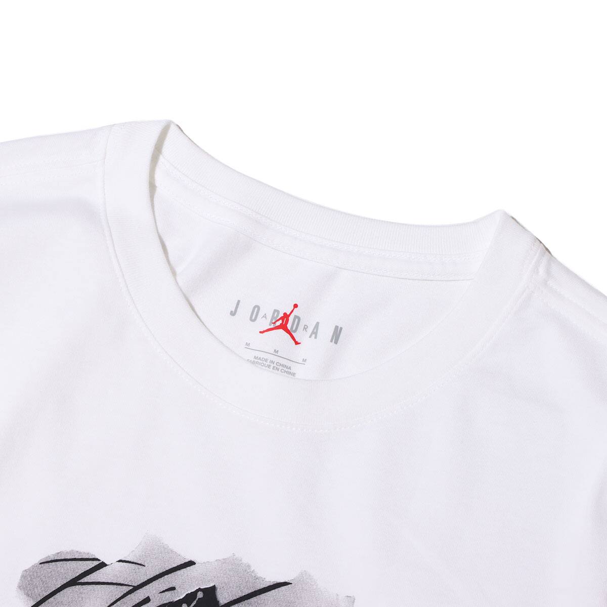 JORDAN BRAND AS M J BRAND JM FLT LS CREW WHITE/BLACK 21FA-Iの画像