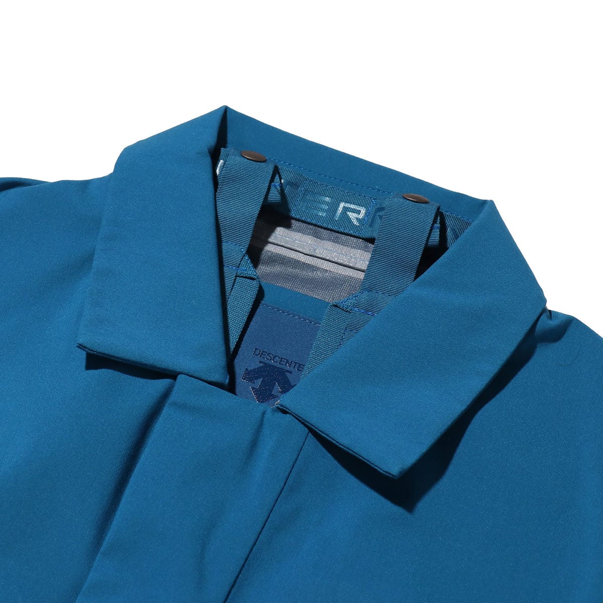 DESCENTE ALLTERRAIN HARD SHELL BAL COLLAR COAT BLUE ACID