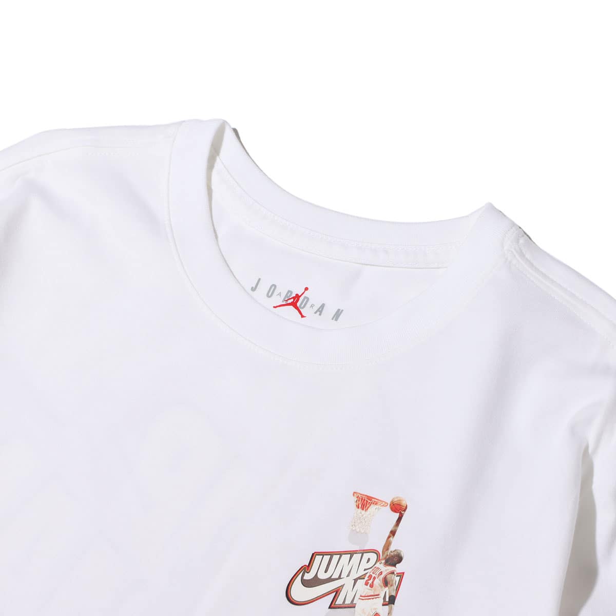 JORDAN BRAND AS M J JMPMN LS CREW WHITE/CHILE RED 21HO-Iの画像