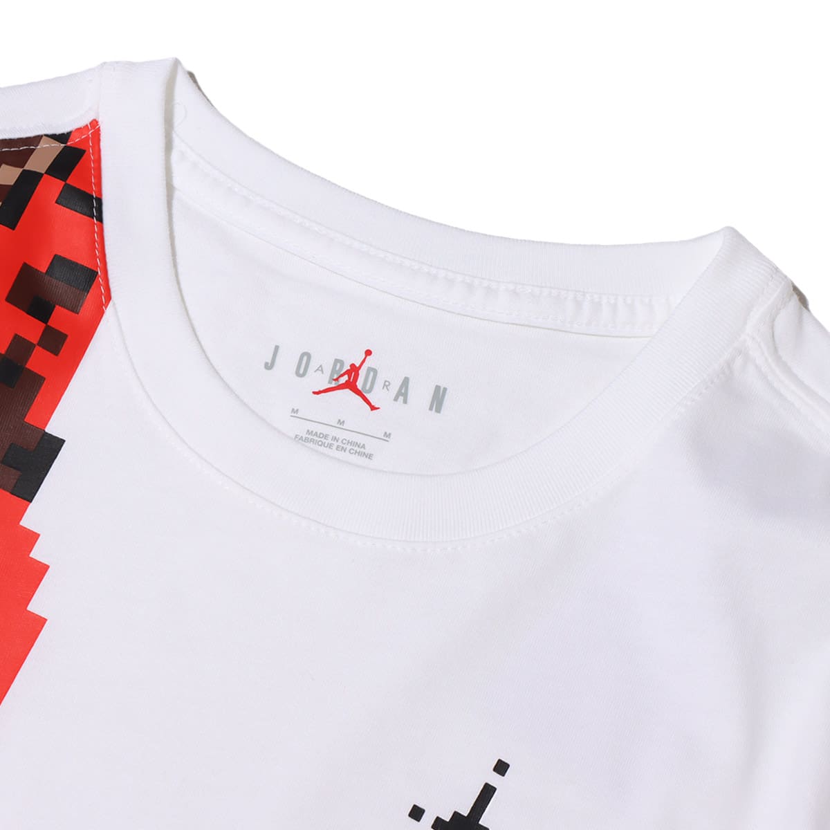 JORDAN BRAND AS M J BRAND HOL LS CREW WHITE/CHILE RED 21HO-I 