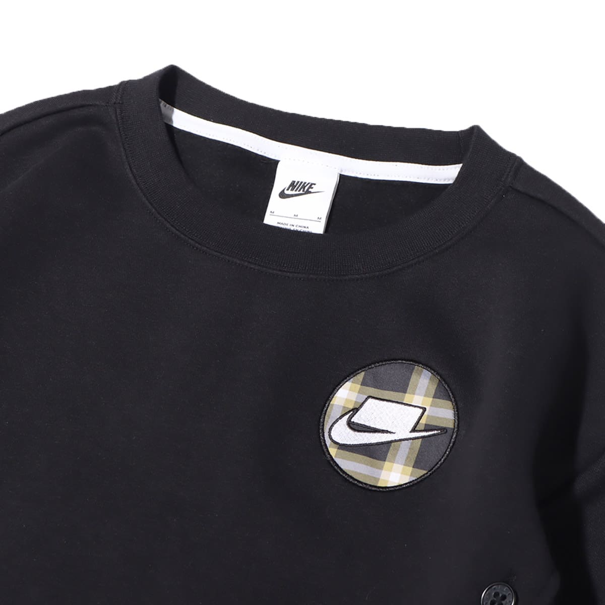 NIKE AS W NSW FLC PRNT CREW NSW BLACK/WHITE 21HO-Iの画像