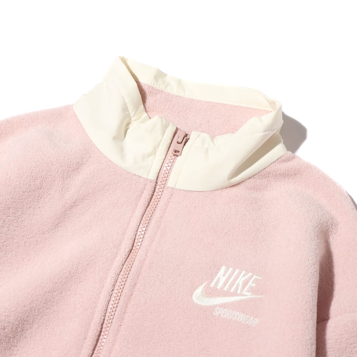 NIKE AS W NSW PLSH JKT HTG PINK OXFORD/CASHMERE/CASHMERE 21HO-I