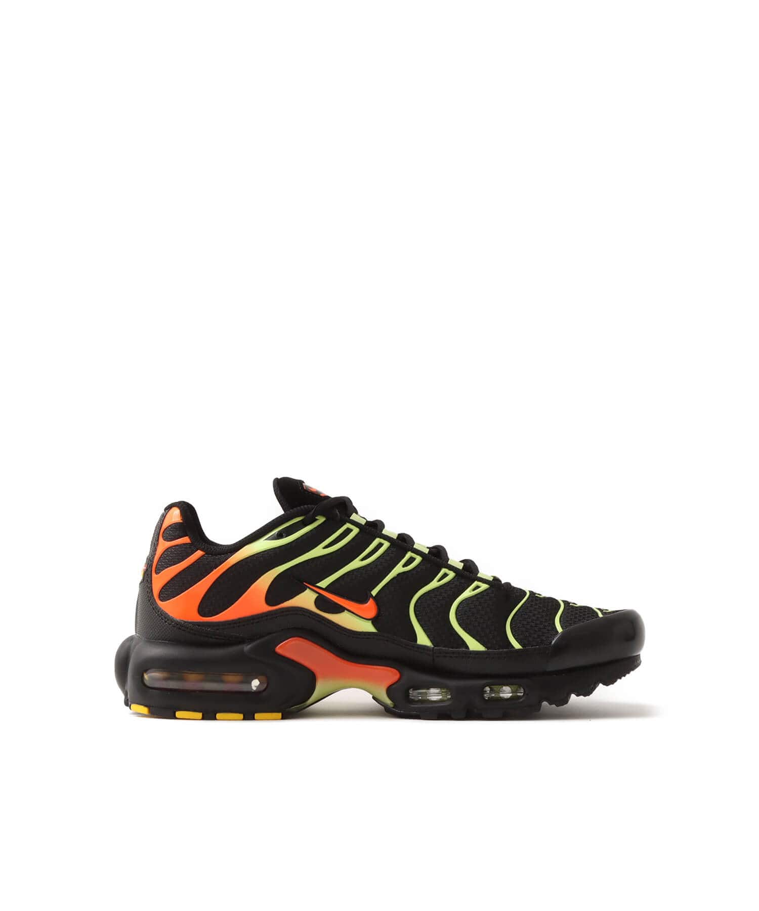 NIKE AIR MAX PLUS BLACK/HYPER CRIMSON-LIMELIGHTの画像