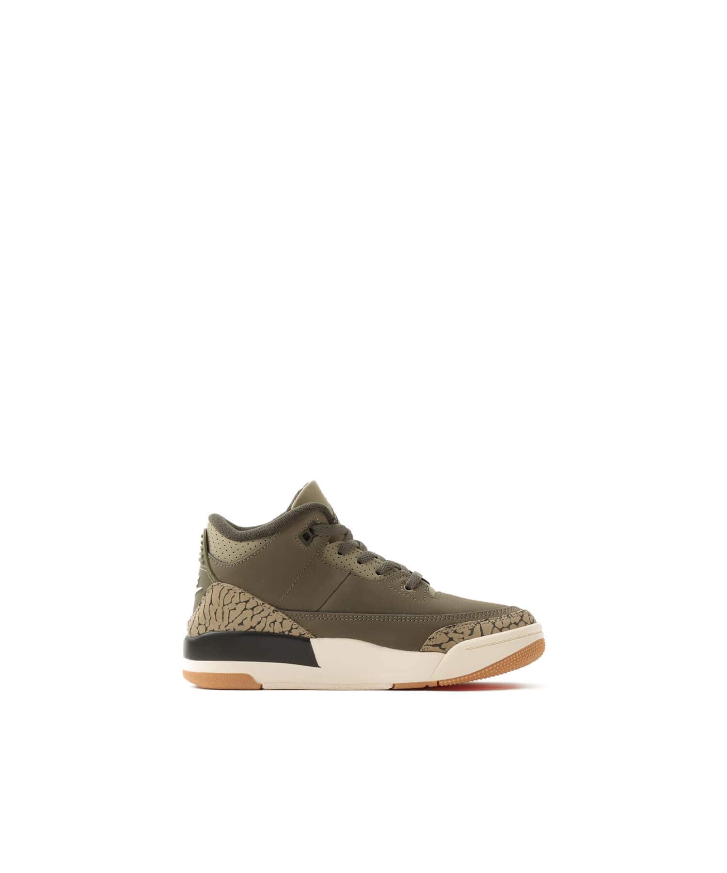 JORDAN BRAND JORDAN 3 RETRO (PS) MEDIUM OLIVE/SEQUOIA-NEUTRAL OLIVE-SAILの画像