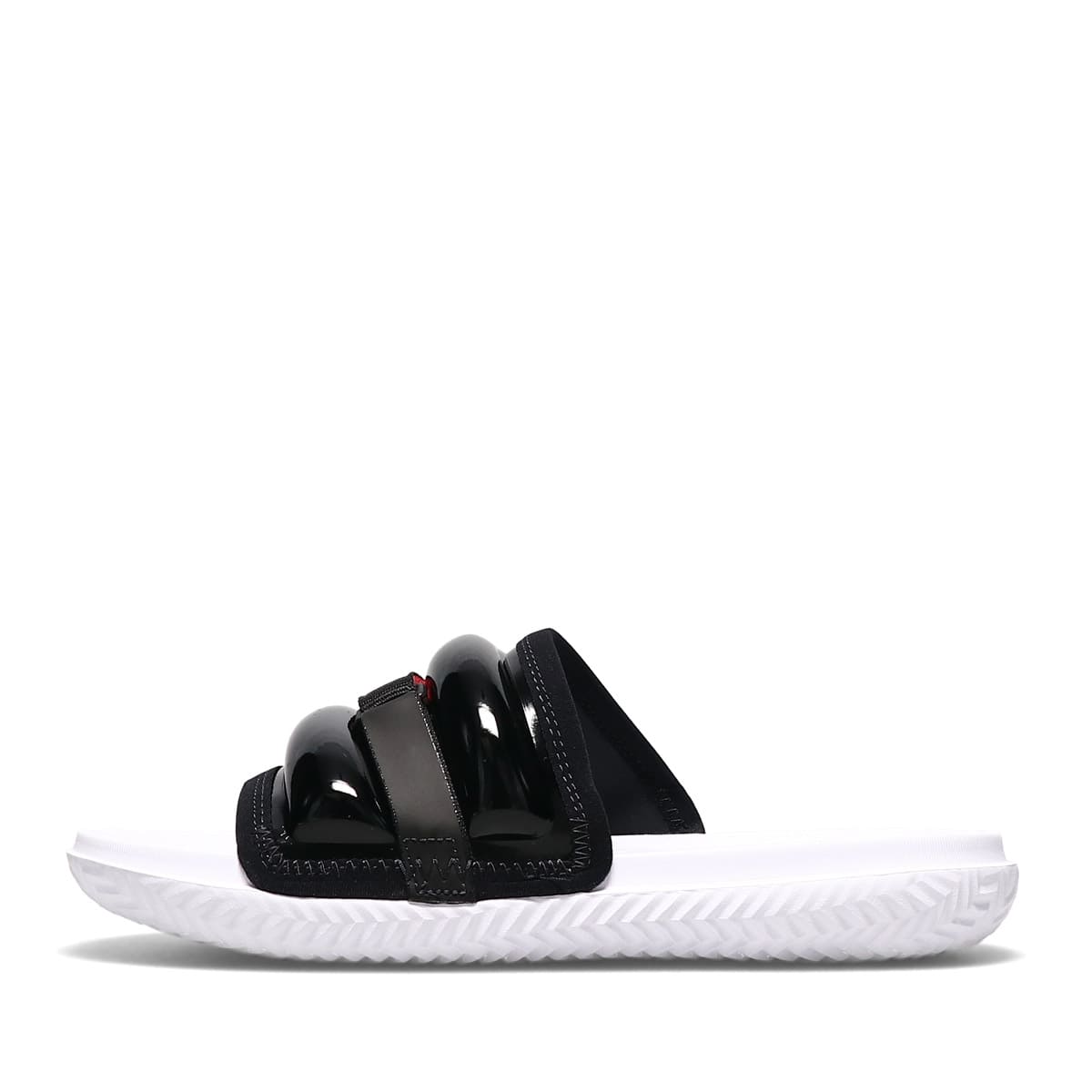 JORDAN BRAND JORDAN SUPER PLAY SLIDE BLACK/UNIVERSITY RED-WHITE