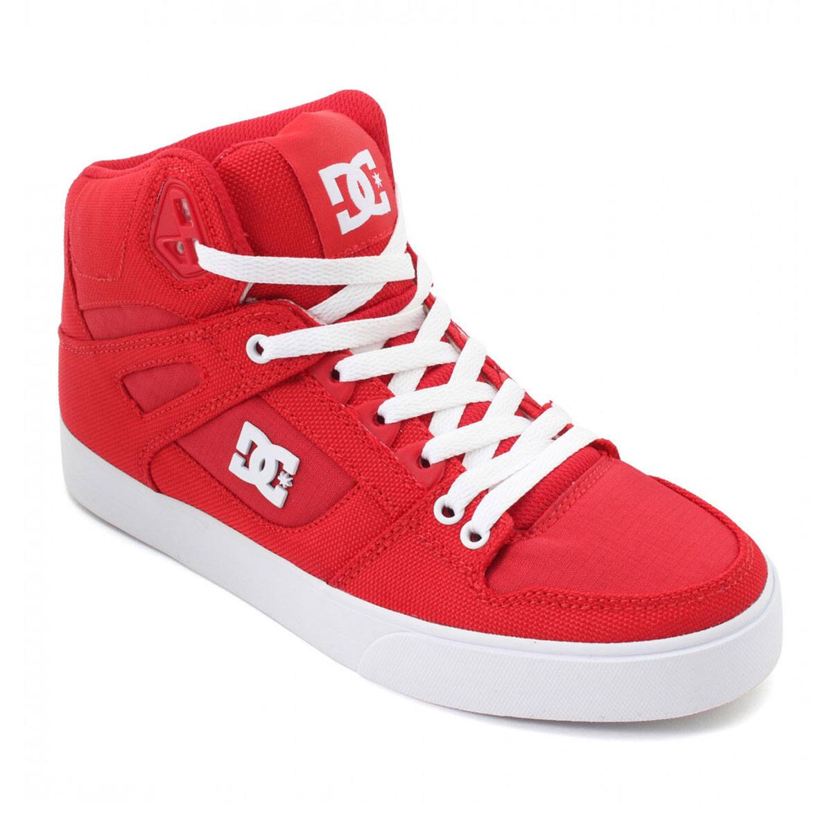 red dc shoes high tops