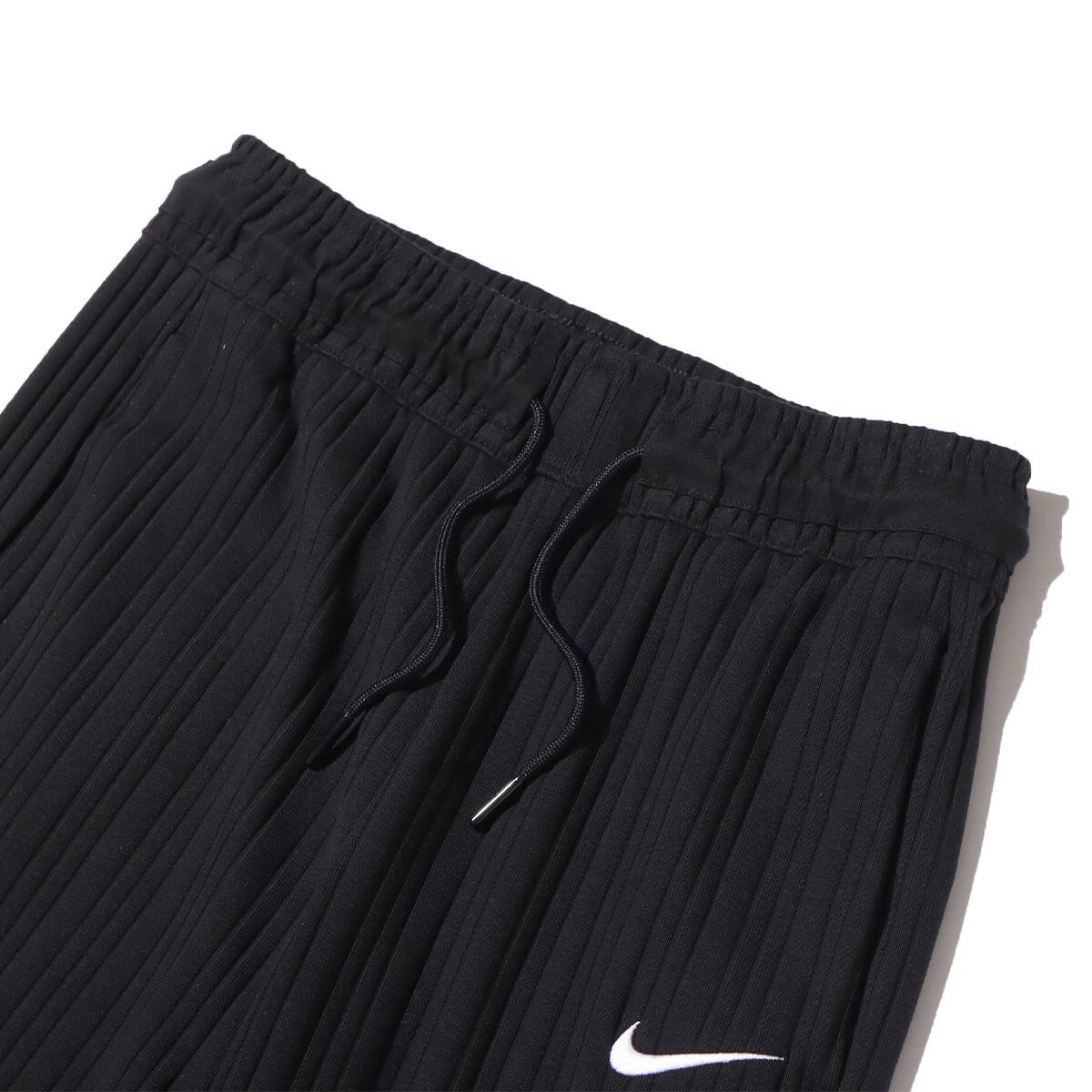 NIKE AS W NSW JRSY RIB WIDE LEG PNT BLACK/WHITE 22SP-Iの画像