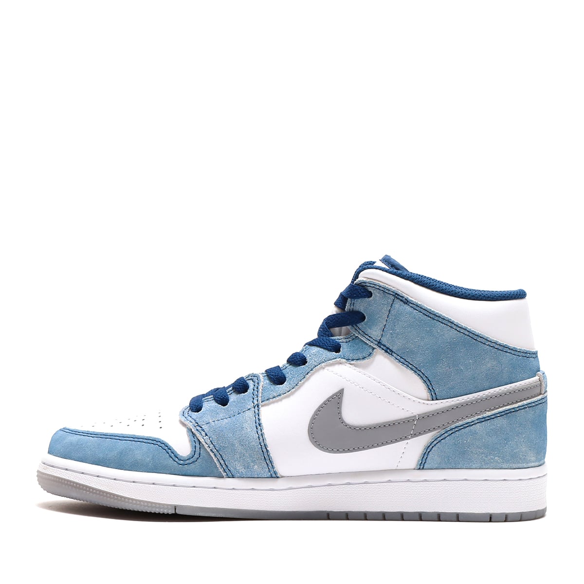 JORDAN BRAND AIR JORDAN 1 MID SE FRENCH BLUE/FIRE RED-WHITE-LT