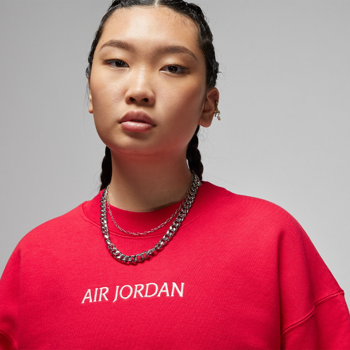JORDAN BRAND AS W J AIR JDN SP FLC CREWNCK FIRE RED/SAIL 22SU-Iの画像