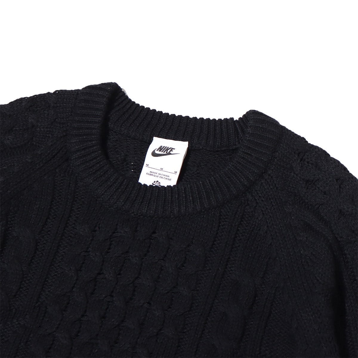 NIKE AS M NL CABLE KNIT SWEATER LS BLACK 22HO-I