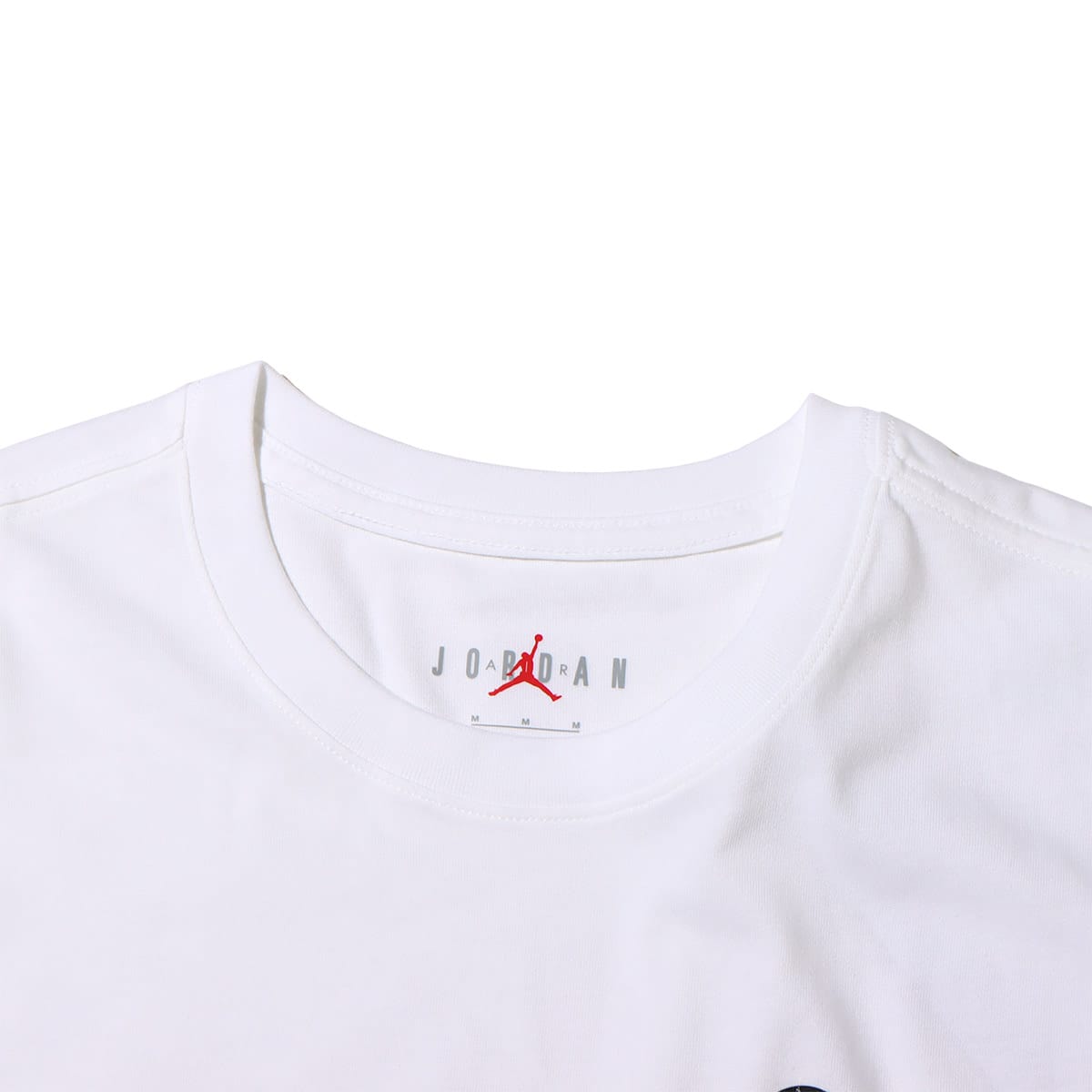 JORDAN BRAND AS M J ESS JUMPMAN SS CREW WHITE/BLACK/FIRE RED 22FA-Iの画像