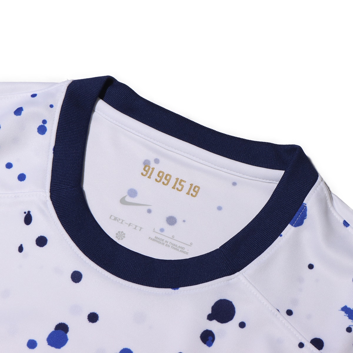 NIKE USA M NK DF STAD JSY SS HM WHITE/LOYAL BLUE/METALLIC GOLD 23FA-Sの画像