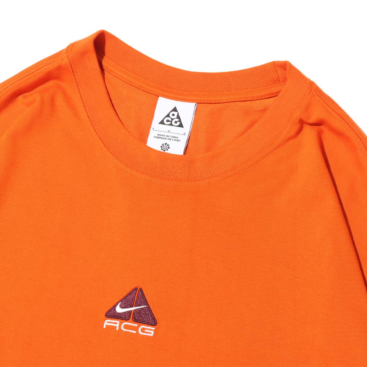 NIKE AS M NRG ACG LS LBR TEE LUNGS CAMPFIRE ORANGE/SUMMIT WHITE 23HO-I