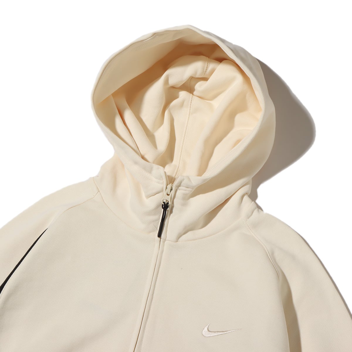 NIKE AS M NK SWOOSH FLC HZ HOODIE COCONUT MILK/BLACK/COCONUT MILK