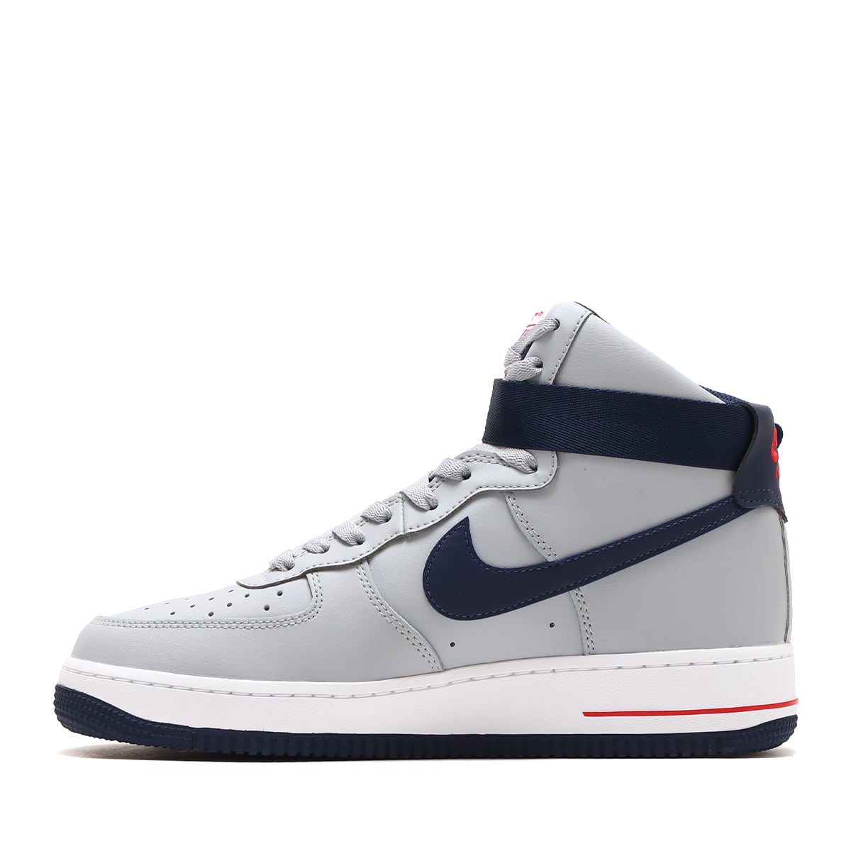 NIKE WMNS AIR FORCE 1 HI QS WOLF GREY/COLLEGE NAVY-UNIVERSITY RED
