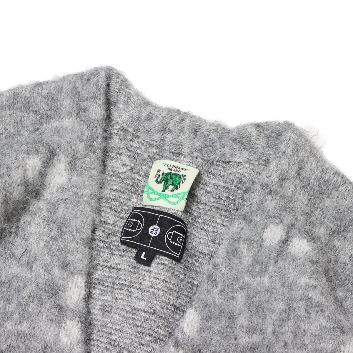 TOKYO 23 x ELEPHANT BRAND WOOL SHAGGY V NECK KNIT CARDIGAN GRAY 23FW-S