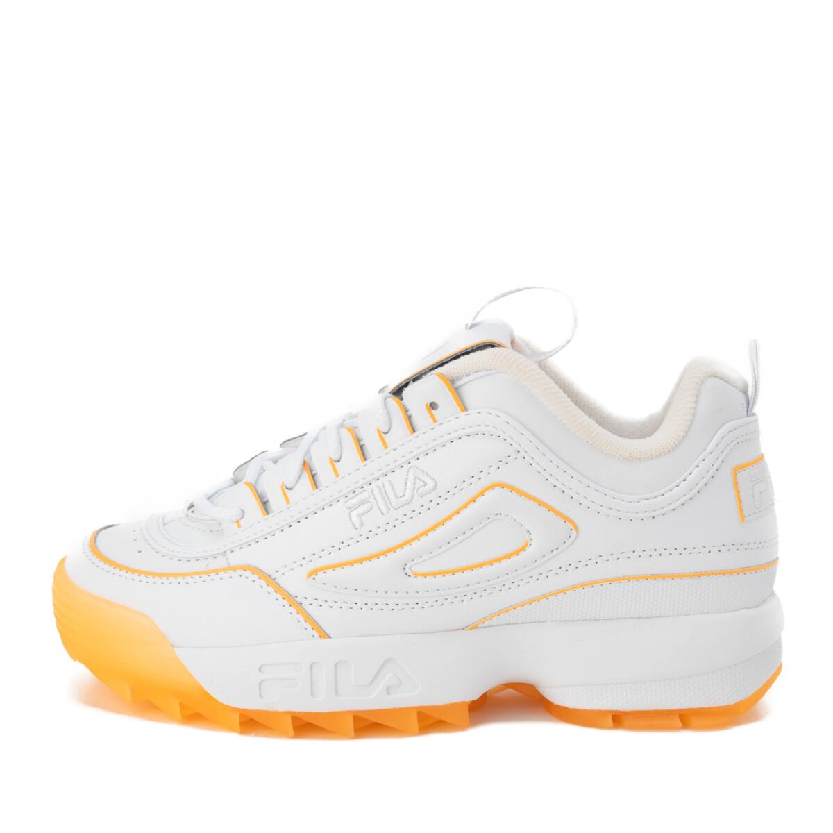 fila disruptor orange white