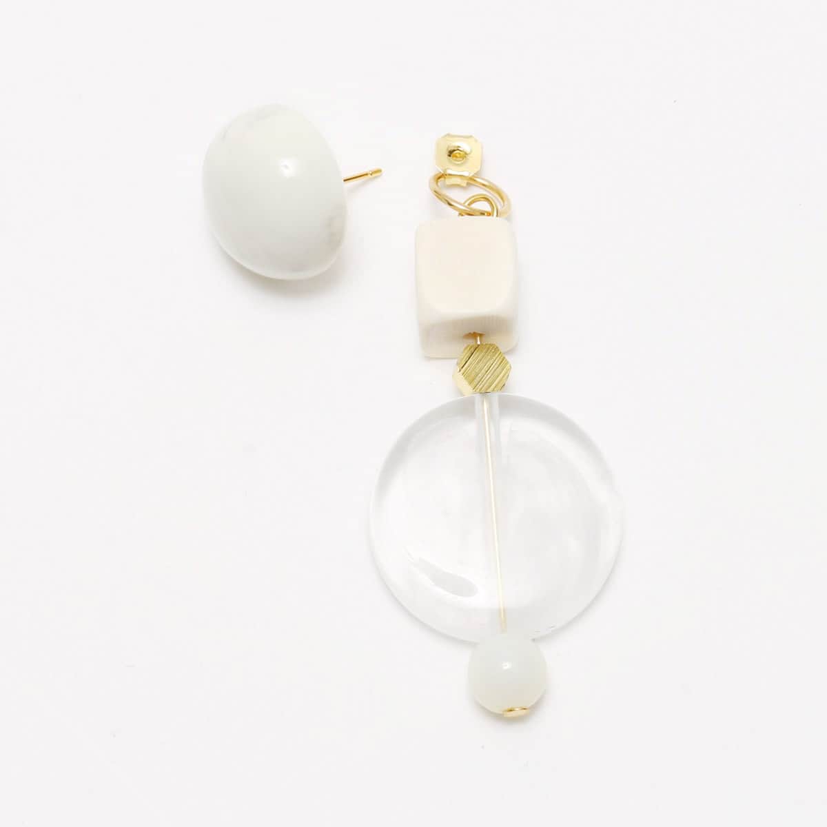 Fone クリアアクリルピアスWHITE 17SU-Iの画像