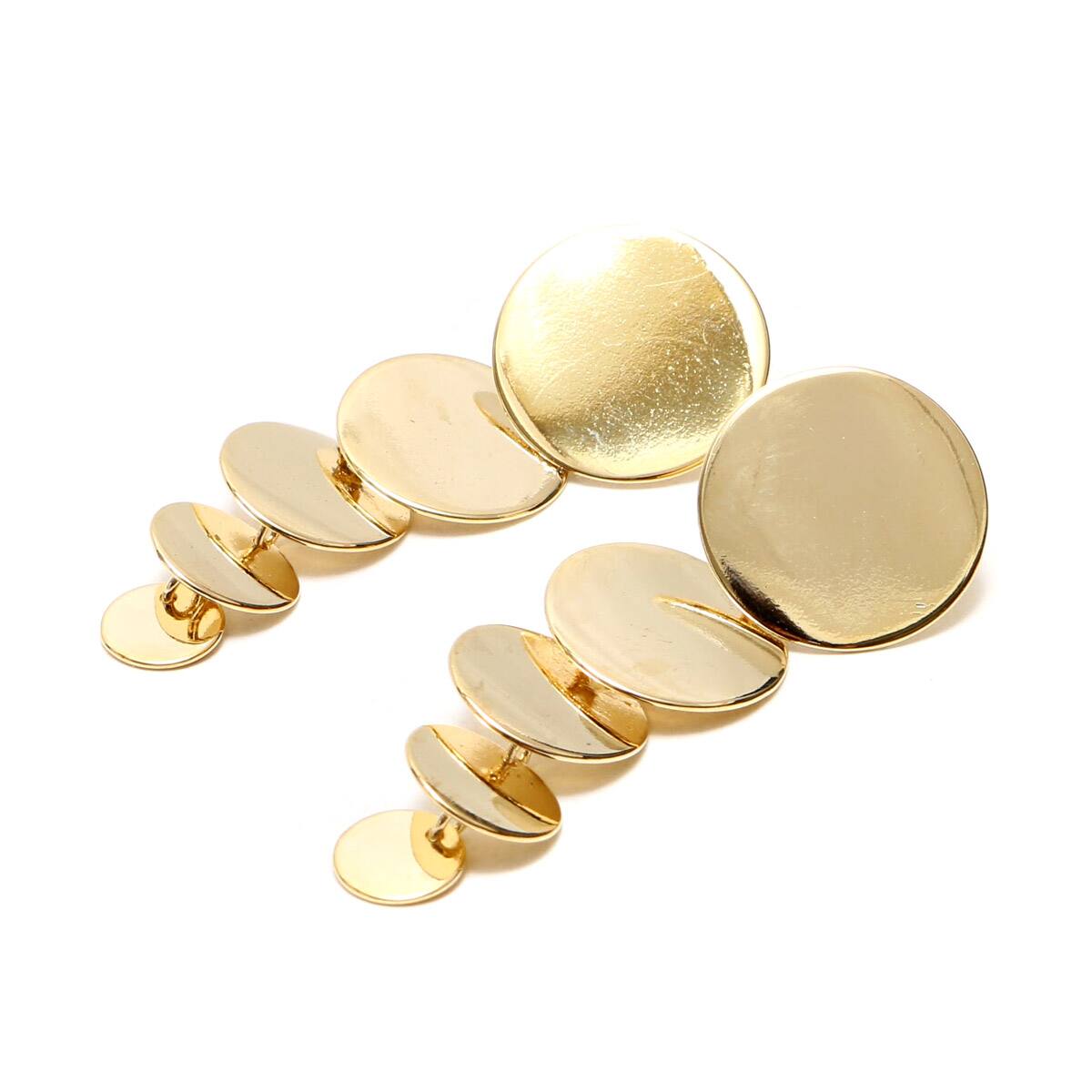 Fone 5連プレート ピアス  GOLD 17FA-Iの画像