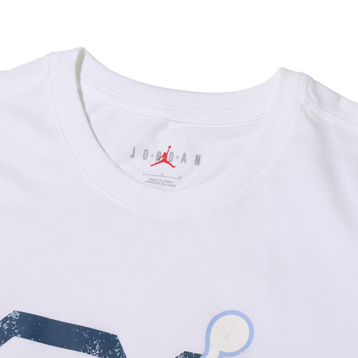 JORDAN BRAND AS M J FLT ESS JM SS CREW WHITE/SKY J FR BLUE 23FA-Iの画像