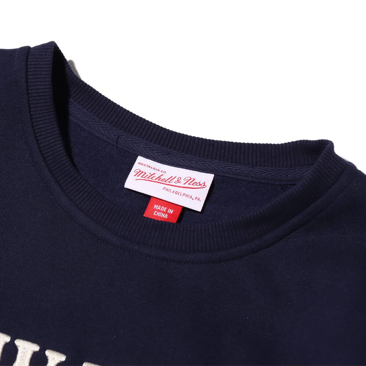 Mitchell & Ness COLLEGIATE CREW FLEECE NYK NAVY 23FW-Iの画像