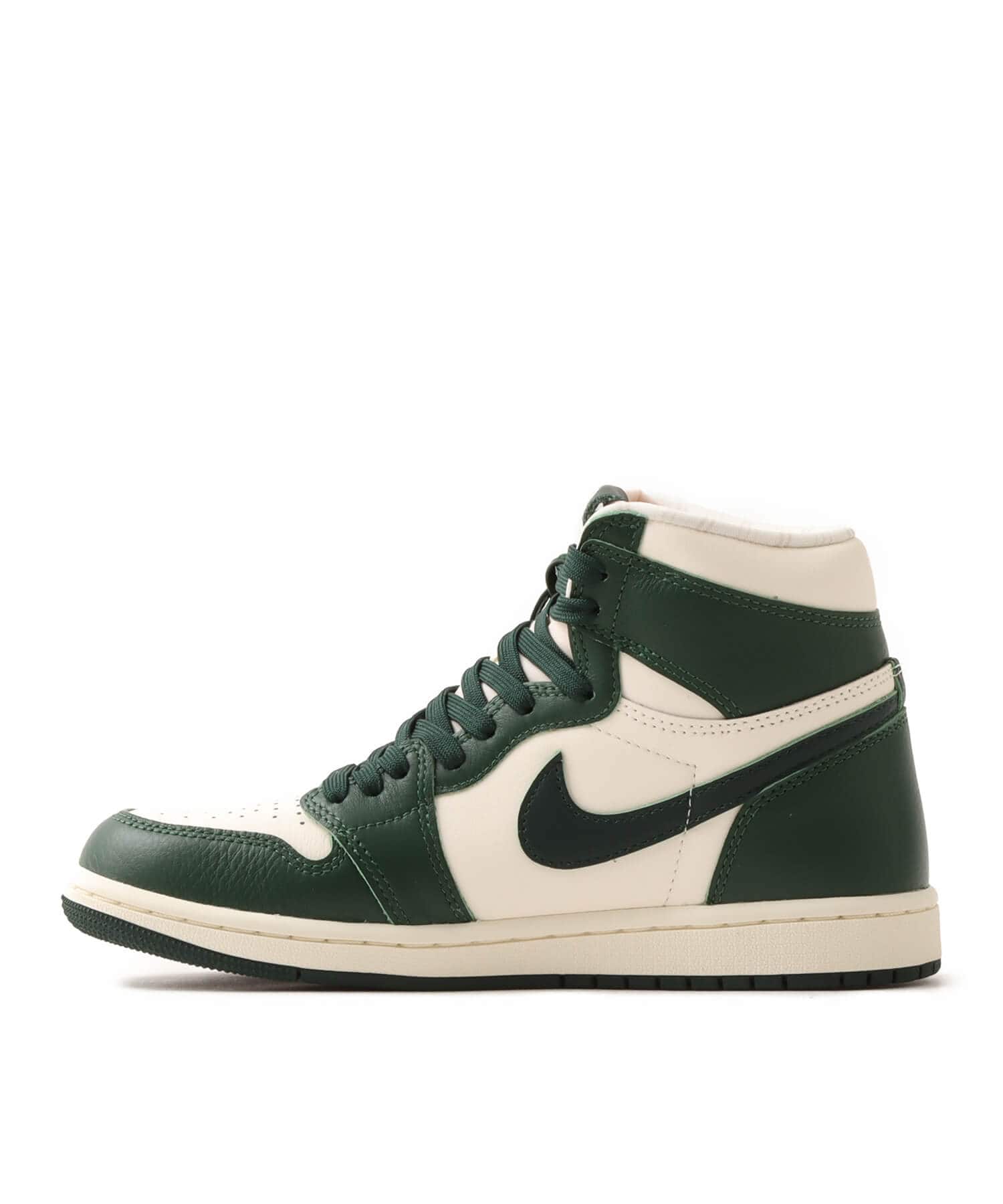 JORDAN BRAND WMNS AIR JORDAN 1 RETRO HI OG PALE IVORY/PRO GREEN-FIR-COCONUT MILKの画像