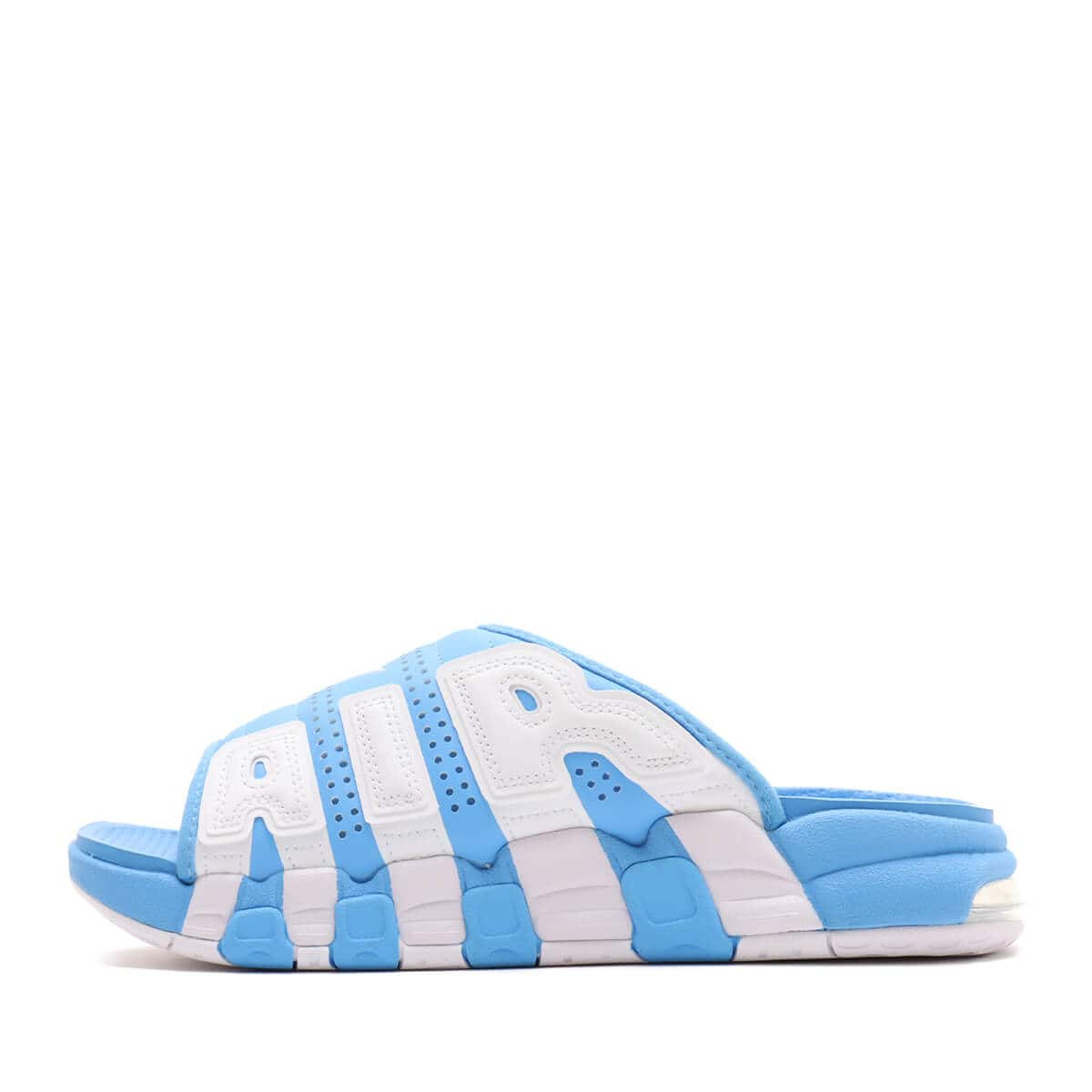 NIKE AIR MORE UPTEMPO SLIDE UNIVERSITY BLUE/WHITE-UNIVERSITY BLUE