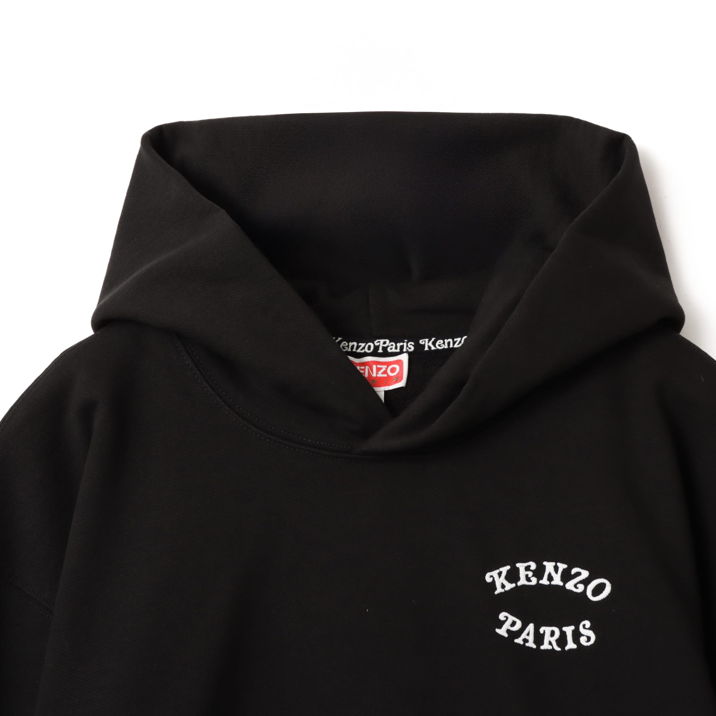 KENZO VERDY MARKET EMBROIDERED CLASSIC HOODIE BLACKの画像