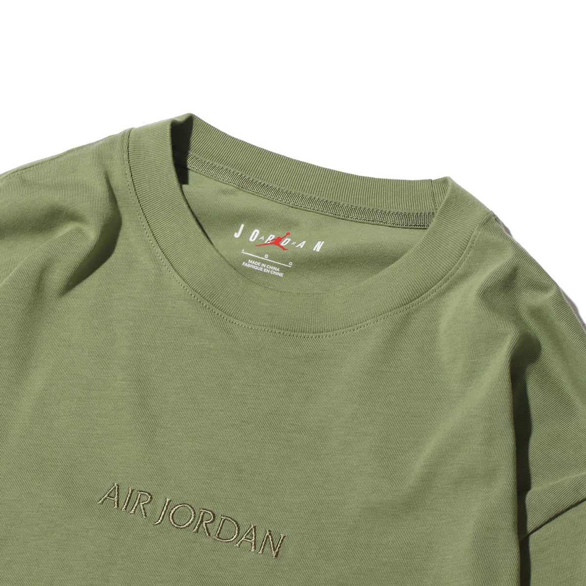 JORDAN BRAND AS M J AIR JDN WM LS TEE SKY J LT OLIVE 23HO-Iの画像