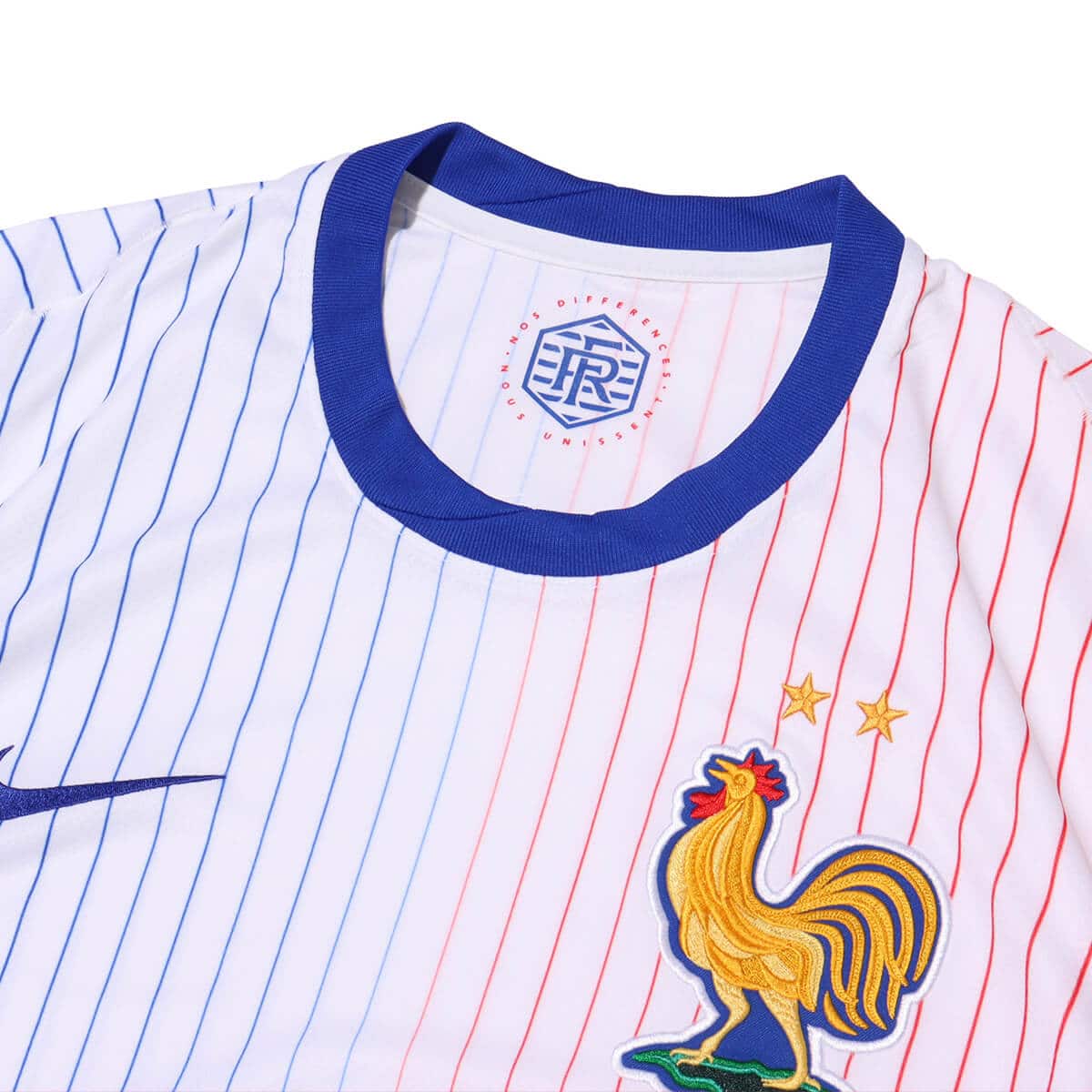 NIKE FFF M NK DF STAD JSY SS AW WHITE/BRIGHT BLUE/BRIGHT BLUEの画像