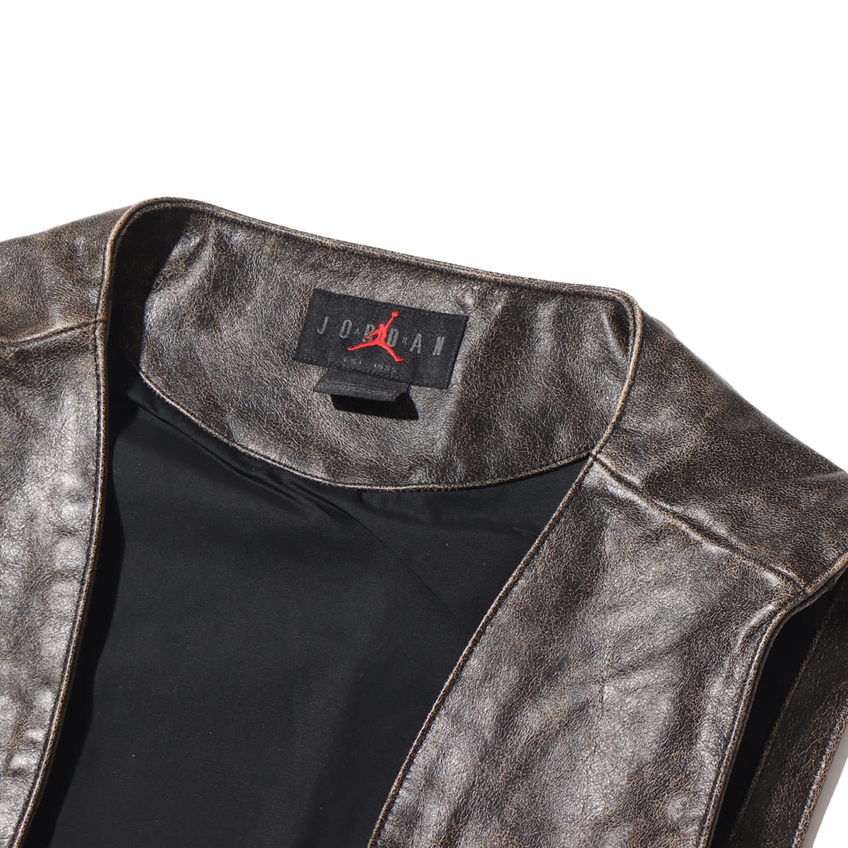 JORDAN BRAND M J JB LEATHER VEST BLACK 23FA-Sの画像
