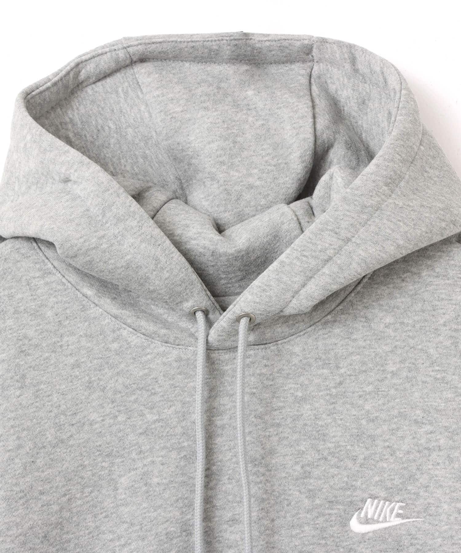 NIKE AS M NK CLUB BB PO HOODIE DK GREY HEATHER/LT SMOKE GREY/WHITEの画像