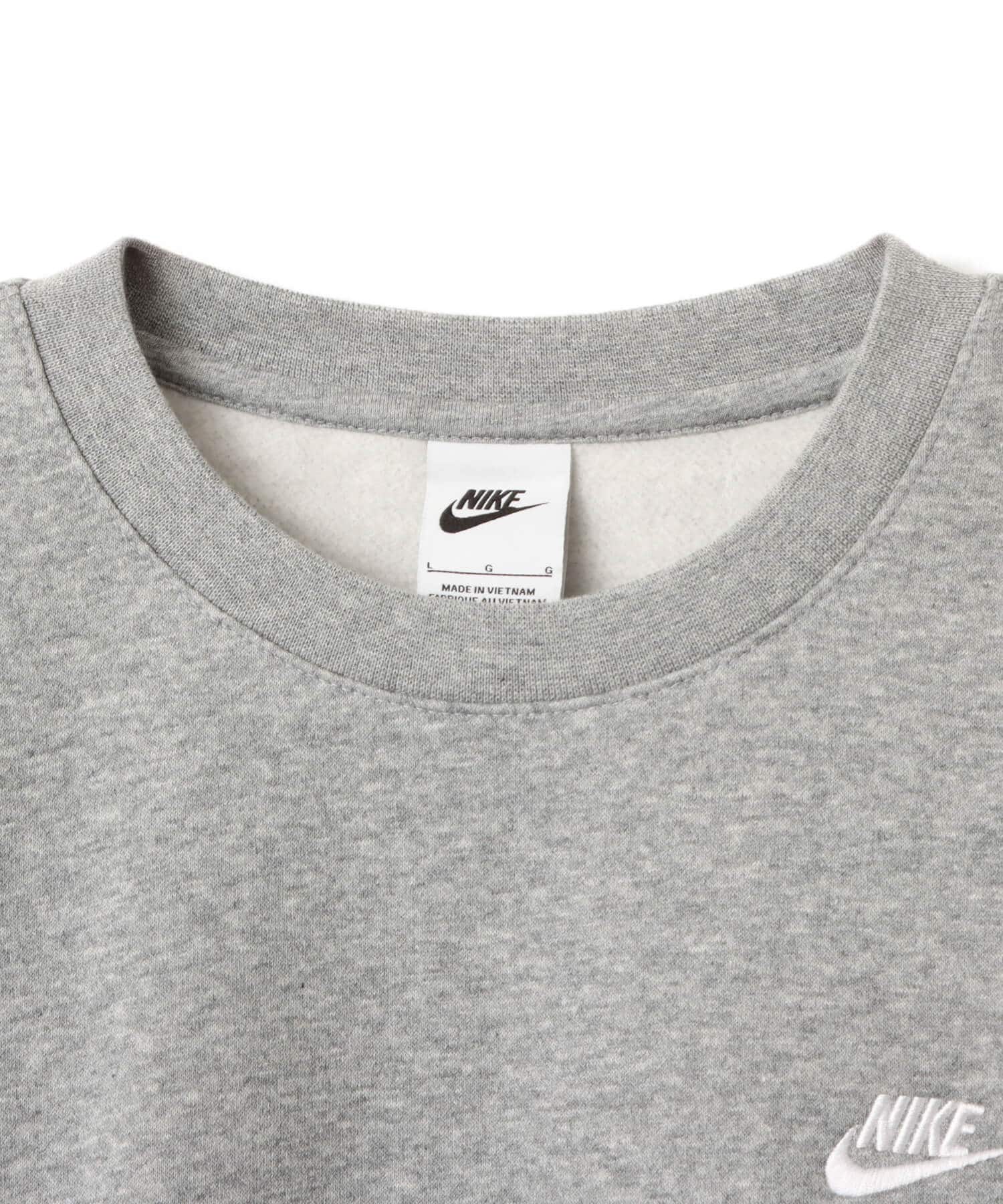 NIKE AS M NK CLUB BB CREW DK GREY HEATHER/WHITEの画像