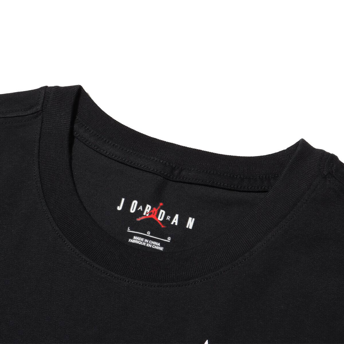 JORDAN BRAND AS M J BRAND LOGO STACK SS CRW BLACK/WHITEの画像